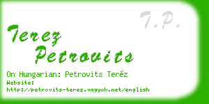 terez petrovits business card