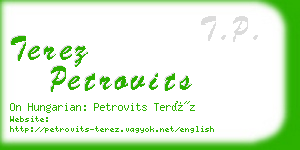 terez petrovits business card